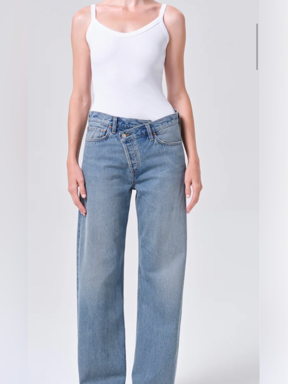 Agolde Arc Crossover Jeans Light Denium - Picture 1 of 7